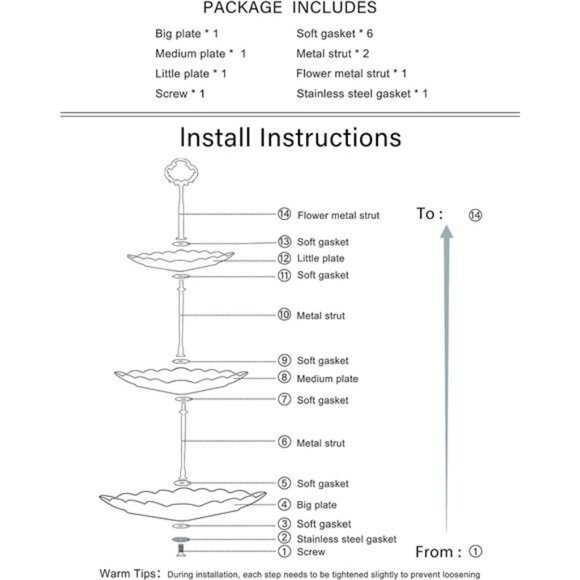 3 Tier Porcelain Cupcake Stand, Tiered Serving Cake Stand, Square White Embossed - Picture 6 of 7